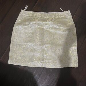 NWT Banana Republic Champagne Silk Floral Paisley Brocade Skirt